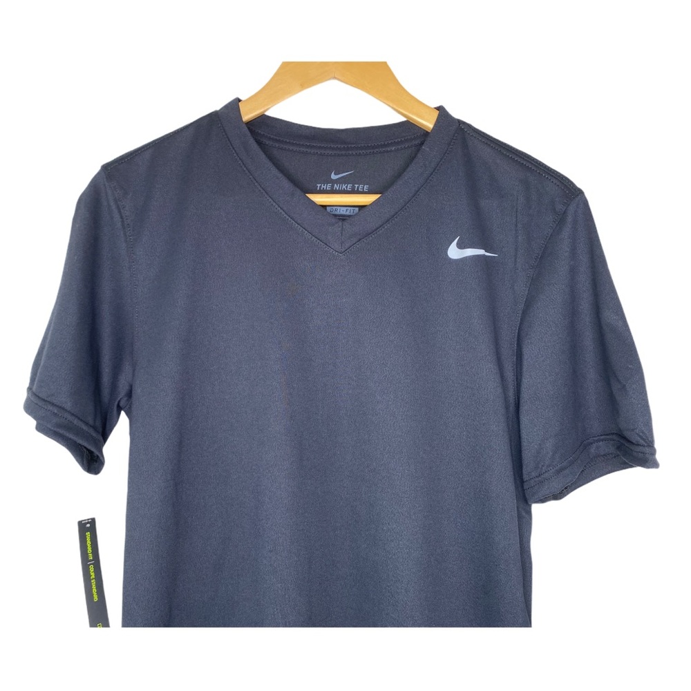 Nike Dri Fit Legend 2.0 V-neck Black Tee T-Shirt NWT - Picture 3 of 16